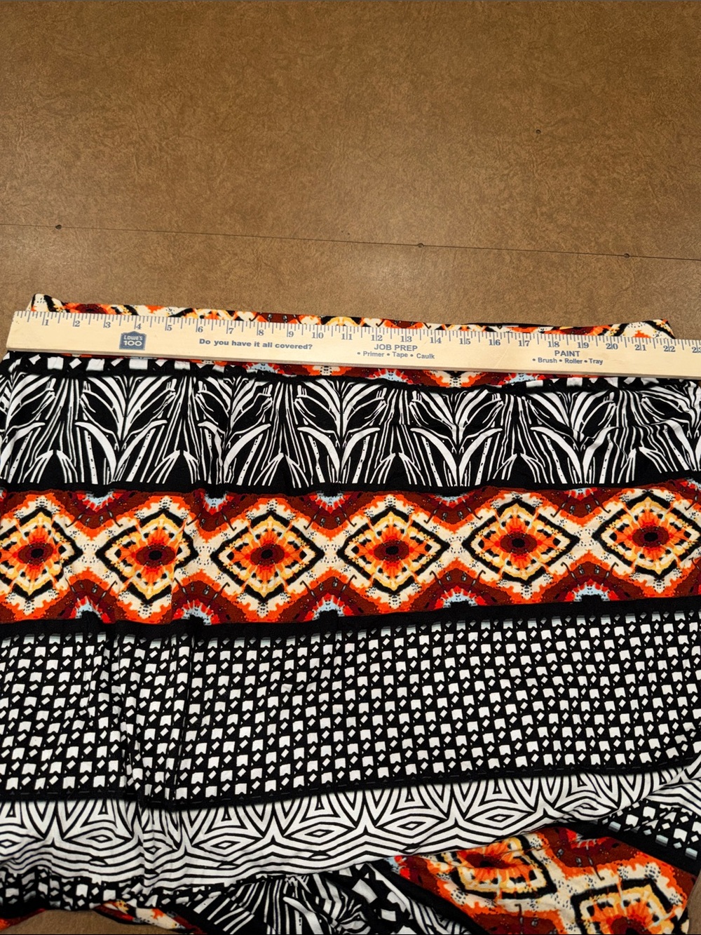 Lane Bryant Black Draped Top w/ Abstract Orange/ Black Skirt Set-See  ALL Photos - Picture 8 of 10